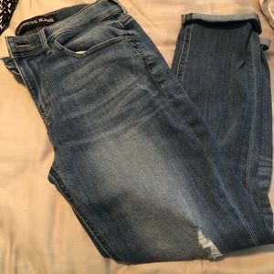 Express Ripped Skinny Jeans , size 6.